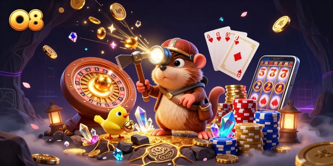 Join the thrilling adventures at O8 with treasures and casino excitement!