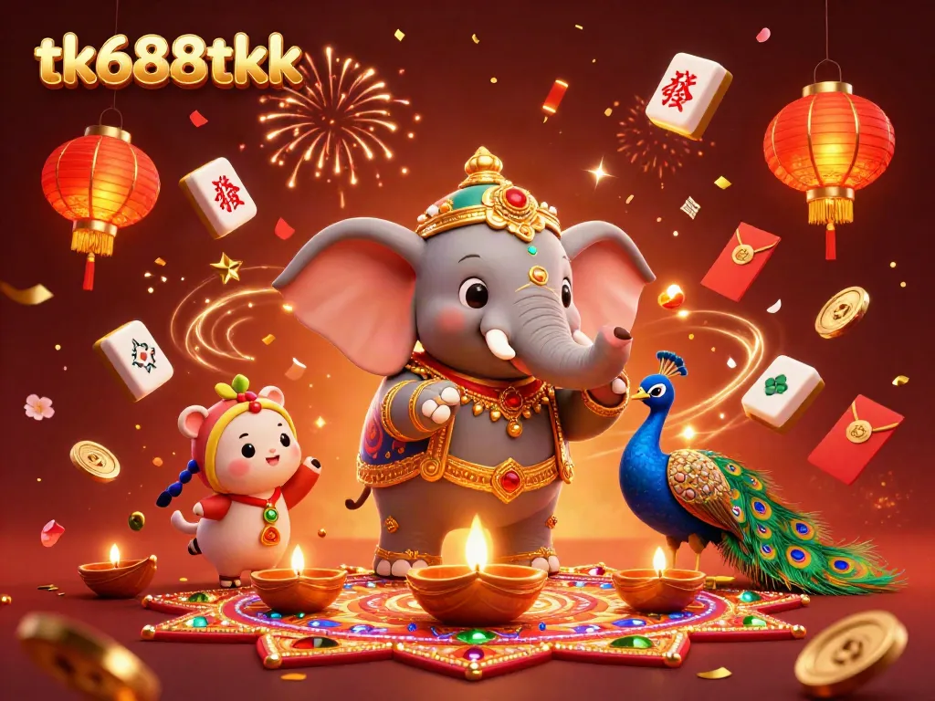 Experience the excitement at tk688tkk with vibrant casino-themed illustrations and dynamic game elements.