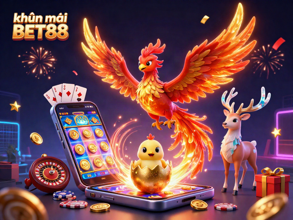 Experience the thrill of khuyến mãi BET88 with vibrant casino characters and exciting game elements.