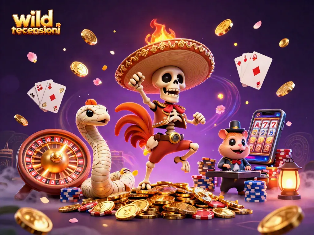 Engage with wild tokyo recensioni showcasing interactive casino games with colorful characters and golden elements.