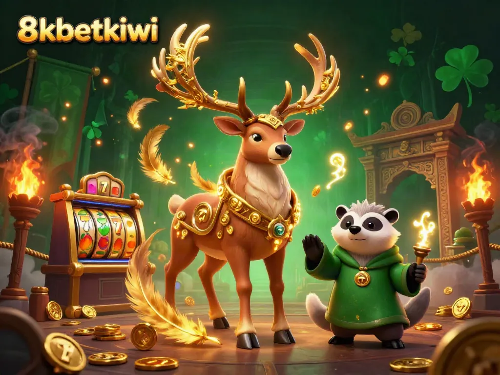 Experience thrilling gameplay with 8xbetkiwi in a vibrant 3D casino scene filled with adventure.