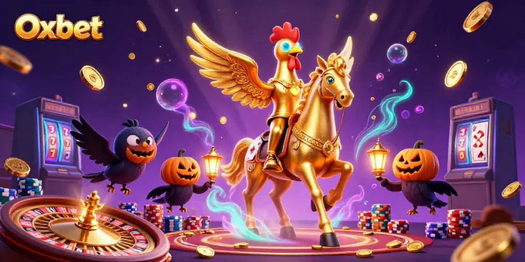 Experience thrilling gameplay with Oxbet's vibrant casino scene featuring lively characters and dynamic gaming elements.