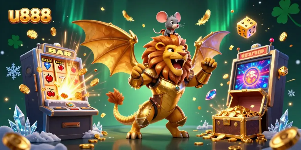 Experience thrilling gameplay with u888 at the dynamic online casino scene filled with gold and excitement.