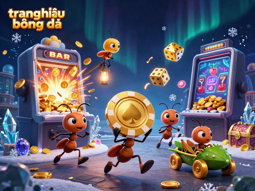 Artists render a vibrant scene of a heist in action featuring a team of ants, illustrating the excitement of trang chủ kết quả bóng đá.