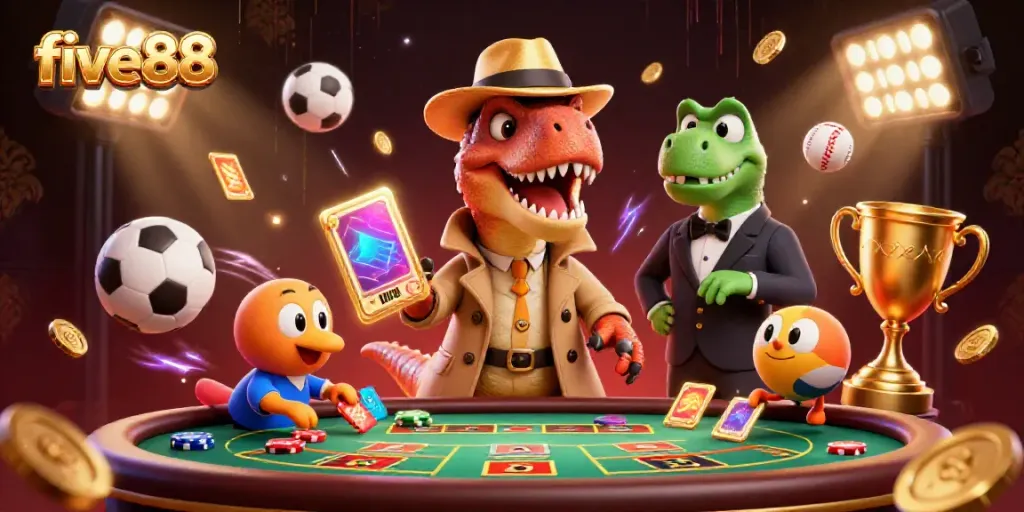 Experience thrilling action at five88 with a velociraptor card counter, pit boss, and pickpocket.