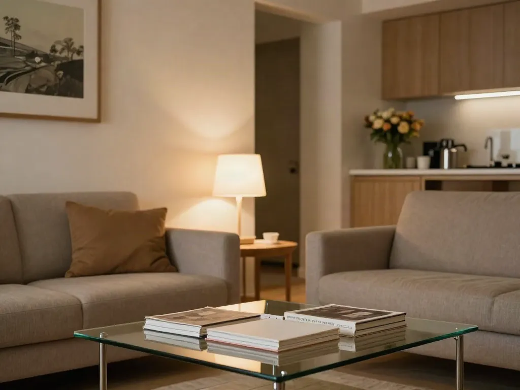 דירות דיסקרטיות ברחובות: cozy, stylish apartment interior with inviting atmosphere