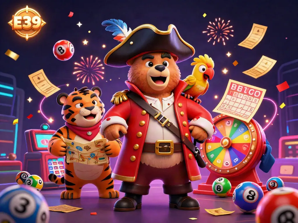Experience thrilling E39 casino excitement with colorful lottery balls and dynamic games!