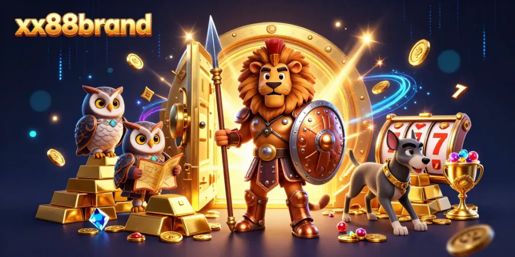 Engage with xx88brand through an epic casino-themed adventure featuring winning jackpots and treasures.