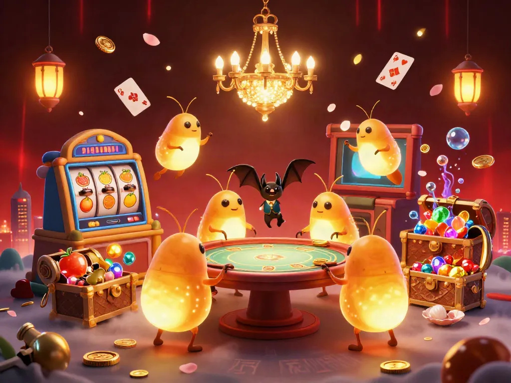 Experience thrilling gaming at Man Club with vibrant glowworms lighting up a 4K casino space full of energy.